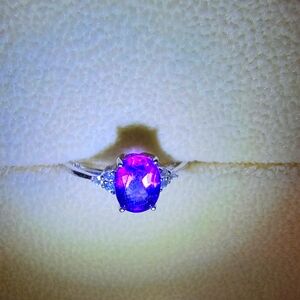 Approximately 1.5 Carat Amethyst Ring With Diamonds
